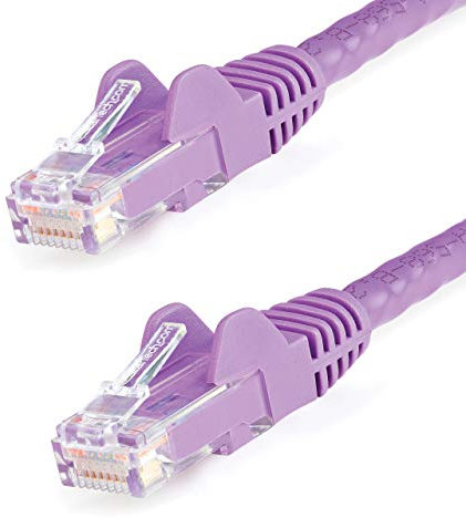 StarTech.com 3m CAT6 Ethernet Cable - Purple CAT 6 Gigabit Ethernet Wire -650MHz 100W PoE++ RJ45 UTP Category 6 Network/Patch Cord Snagless w/Strain Relief Fluke Tested UL/TIA Certified (N6PATC3MPL)
