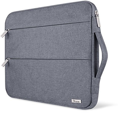 Voova Laptop Sleeve Case 13 13.3 Inch for MacBook Air 13 M1/M2/M3 2020-2024, MacBook Pro 13/14, Waterproof Slim Computer Bag Cover with Handle and Accessory Pocket, Grey