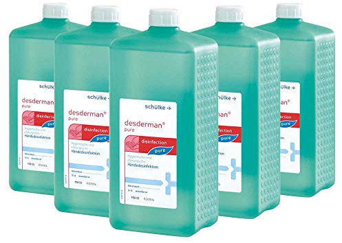 5x 1000 ml Eurofl. Schülke Desderman Händedesinfektionsmittel Desinfektionsmittel, farbstoff-/parfümfrei