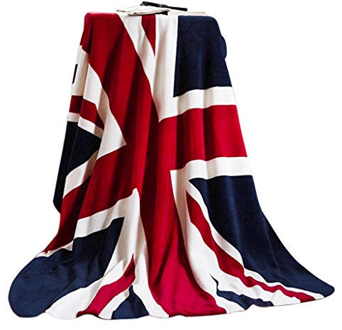 Coperta in flanella con bandiera del Regno Unito, extra morbida, per divano, in lana, coperta per bambini, per donna, uomo, bambino, 200 x 150 cm