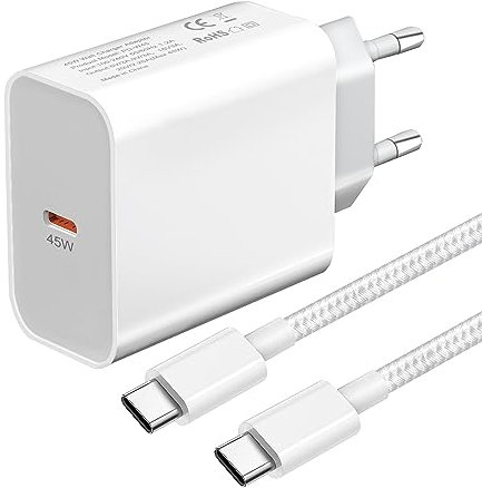 45W Caricatore per Samsung,Caricatore USB C con Cavo per Samsung S25 Ultra/S23/S25 Plus/S24/S22/S21 FE,A56 A36 A26 A55 5G A54 A34 A53 A35 A33 Galaxy Note 20,Z Fold 4 5 6 Caricabatterie Spina Ricarica