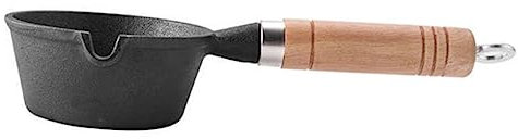 LABRIMP Casseruola in Ghisa Antiaderente 13 Cm Coperchio, Pentola Per Latte e Riscaldare Alimenti, Pentolino Multifunzione Per Uso Domestico Su Fornelli a Gas e Induzione
