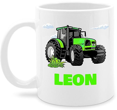 Tasse Tassen 325ml - Geschenk Traktor mit Name personalisiert I Trecker Fan I Zugmaschine I Bulldog I Schlepper - 325 ml - Weiß - kinder geschenkideen für landwirte traktoren tractor kaffeetasse