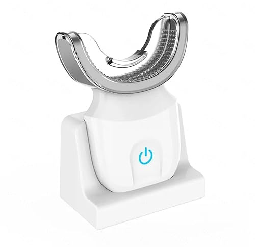 VIDECOR 360 Gradi a Forma di U Mani Libere Spazzolino per Adulti Automatico Sbiancamento dei Denti Spazzolino Ad Ultrasuoni