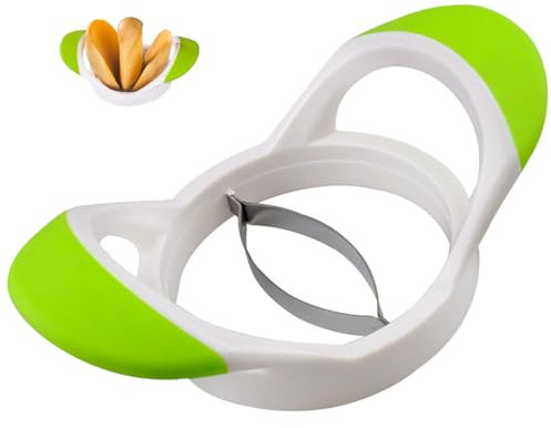 One Piece Stainless Steel Mango Cutter - Durable Fruit Cutter with Non-Slip Handle for Kitchen Mango Cutting