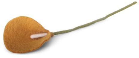Én Gry & Sif Filzblumen handgefilzte einzelne Lilie/Flamingoblume/Calla - Blumen aus Filz - Fair Trade handgemacht (1 Blume (gelb))