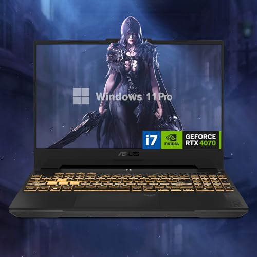 ASUS TUF 15.6 i7 RTX 4070 Premium Gaming Laptop, 39.6 cm FHD 1920 * 1080 144Hz, Intel i7-13620H (Beats Intel i9-12900), NVIDIA GeForce RTX 4070, 32GB DDR5, 1TB SSD, teclado retroiluminado RGB