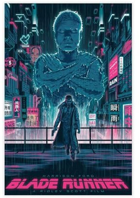 HACERR Blade Runner (1982) Filmposter, Leinwand, Poster, Schlafzimmer, Dekoration, Landschaft, Büro, Raumdekoration, Geschenk, 30 x 45 cm