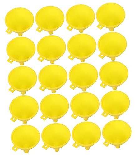 Cabilock Embudo de Plástico Transparente 6.5 Cm, Mini Embudos de Laboratorio y Cocina Reutilizables, Set de 20 Unidades para Transferir Aceites Esenciales y Líquidos en Laboratorio y Hogar