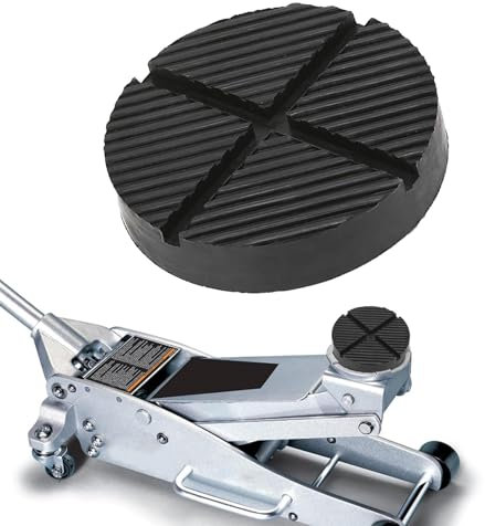 Gummiauflage Wagenheber - Universal Gummiauflage Wagenheber mit 1MM Rillen, Schwarz Unterstellböcke Kfz, Wagenheber Gummi für Wagenheber Hebebühnen Wagen, 12.5× 2.6 cm