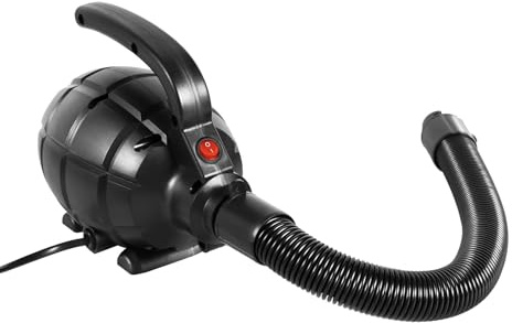 HOARLICN Pompa gonfiabile ad alta pressione elettrica 220-240v 1700pa Abs, Pc 17 x 12 x 15 cm con 4 ugelli per grandi prodotti gonfiabili, letti ad aria, materassi ad aria, nero