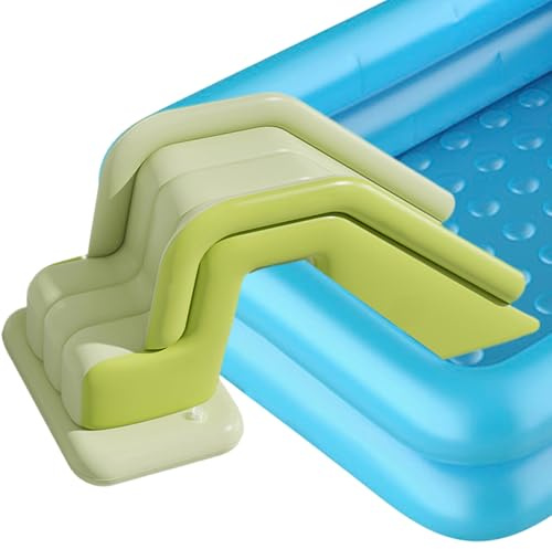 Aufblasbare Rutsche für Pool – aufblasbare Schwimmbäder – rutschfeste Rampe für Kinder Familien Spiele im Freien