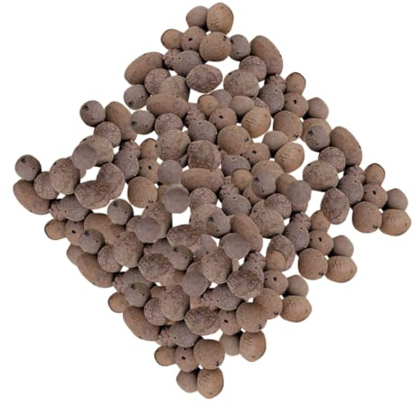 Hemobllo Fondo in Ceramsite Traspirante per Giardinaggio 1 kg Ciottoli di Argilla 0,5-1 Cm per Piante Succulente e Coltivazione, Riserva d'Acqua e Aerazione, Decorazione Naturale per Vaso e Acquario