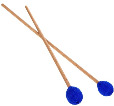HOODANCOS Marimba Schlägel Mit Ahorngriff Garnkopf Aus Woll Acryl Mischung Langhaltend Für Bass Percussion Und Xylophon Geeignet Für Anfänger Und Profis