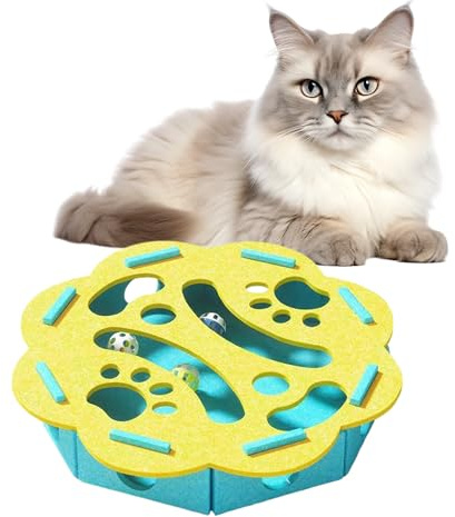 Interaktiva kattpusselleksaker, klösspel - stimulerande kattleksaker | för träning tandsprickning kattunge hund tristess liten medium stor ras inomhus utomhus