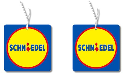 2x Duftbaum mit 'Schniedel' Motiv, Autoduft lustig Duftspender, Duftbaum Auto tuning, Lufterfrischer, Duftanhänger Wagen Set, Scherzartikel