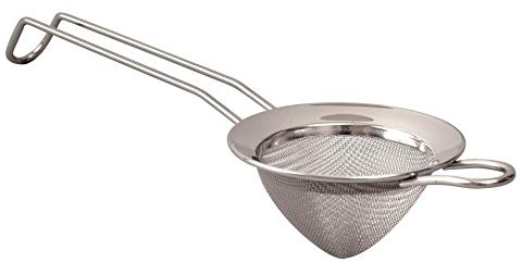 Beaumont Fine Mesh Strainer - Stainless Steel Bar Colander Tool, Ideal for Bartenders, Mixologists | Removes small ice shards, fruit pulp, and seeds for a crystal-clear cocktail pour in busy commercial environments.