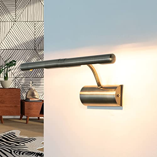 Licht-Erlebnisse Bilderlampe aus Metall in Bronze 2xG9 B:30cm klassisch Spiegelleuchte für Flur Bad Wohnzimmer Schlafzimmer Wandlampe Bilderleuchte Wandleuchte Innen