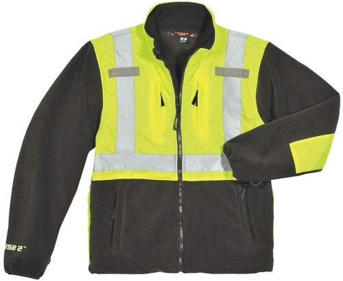 Tingley J73022.XL Phase 2 High-Visibility Fleece Jacket, X-Large, Hi/Vis Yellow