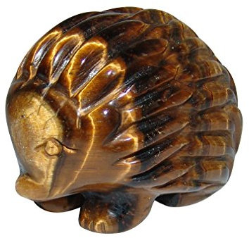 Janni-Shop-Figuren Tigerauge Igel ca. 50 x 40 mm Edelstein, Glücksbringer