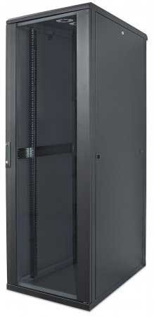 kab24® Netzwerkschrank Serverschrank Wandhehäuse Netzwerk Wandschrank Wandverteiler SOHO Schrank schwarz 19 Zoll 36 HE H:172,8 x B:60 x T:60cm