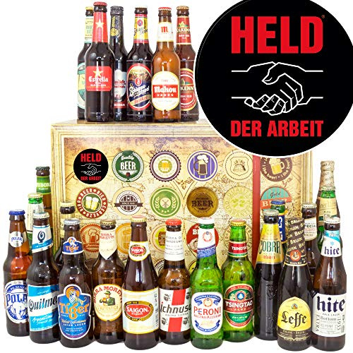 Held der Arbeit - 24 Biersorten der Welt - Held der Arbeit Geschenke - Weihnacht Kalender Bier 2024 2025