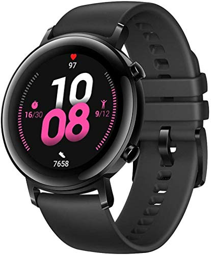 HUAWEI Watch GT 2 (42 Mm) Smart Watch, 1.2 Inch AMOLED Display With 3D Glass Screen, 1 Week Battery Life, GPS, 15 Sport Modes, Real-time Heart Rate Monitoring Smartwatch, Night Black