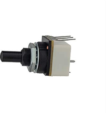 Push Aktivierter Schalter (10 Ampere) mit 10 KA Drehpotentiometer, linear, 0,25 W – Schalttafelmontage mit extra langen Klemmen für Leiterplattenanschluss