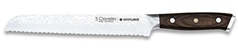 3 Claveles | Coltello da cucina per panettiere | Coltello professionale da cucina per tagliere il pane molto leggero e maneggevole. Coltello resistente per pane, 19 cm-7,5 di lama in acciaio.