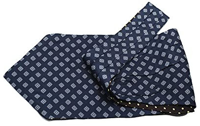 UK_Stone Herren Seide Krawattenschal Paisley Block Pattern Halstuch Beidseitig verwendbar