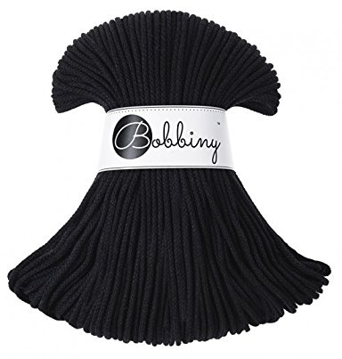 Bobbiny Junior 3 mm - Rope-Garn 100 m (Black)