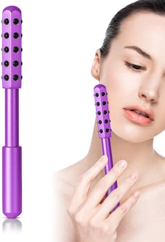 Up Lifting Massaging Beauty Roller Radiance Roller 30 Germanium Stone Face Roller for Uplift and Skin Care,Uplifting Face Massager for Valentines Day Gifts (Purple)