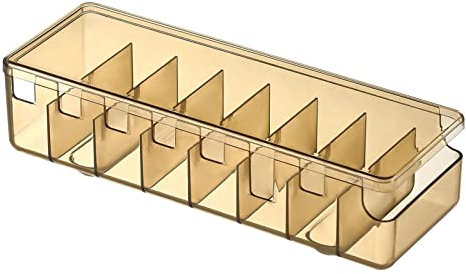 Worparsen Cable Storage Box Eco-friendly Data Cable Storage Container Multi-purpose with Lid Brown