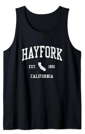 Hayfork CA Vintage Athletic Sports JS01 Tank Top