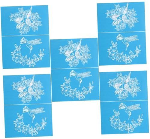 STOBOK 5blätter Wiederverwendbare Schablone Aus Mesh Mit Selbstklebendem Design Für Diy Heimdekoration Und Kreatives Basteln Leicht Zu Reinigen Und Schnell Trocknend Geeignet Für
