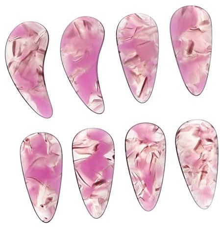 GOOHOCHY 8 Stück Guzheng-faltnägel Künstliche Nägel Für Saiteninstrumente Mittelhart Und Flexibel