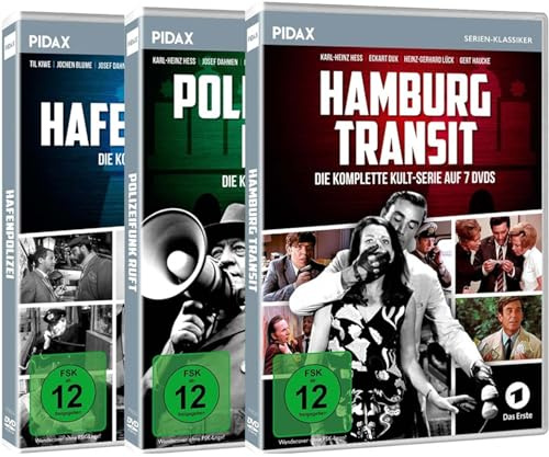Hamburger Krimi-Trilogie: Hafenpolizei + Polizeifunk ruft + Hamburg | 141 Episoden, Drei populäre Krimi Serien, Komplett, Pidax Serien-Klassiker, 20 DVDs