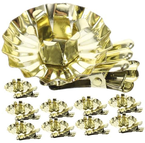 GARVALON 10stücke Weihnachtskerzenhalter Clips Aus Metall Hochwertige Kerzenhalter Für Weihnachtsbaum Tischdekoration Und Festliche Anlässe Schützen Sie Ihre Möbel Vor Wachstropfen