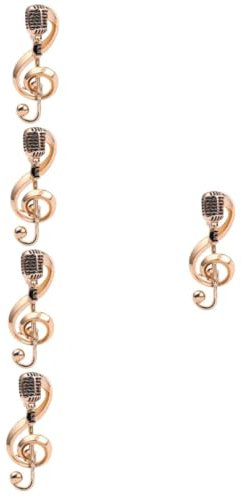 JEWEDECO 5stücke Microphone Music Note Brosche Für Damen Kreative Anstecknadel Mit Klassischem Design Modisches Schmuckstück Für Partys Und Besondere Anlässe Für Jacken Kleider Und