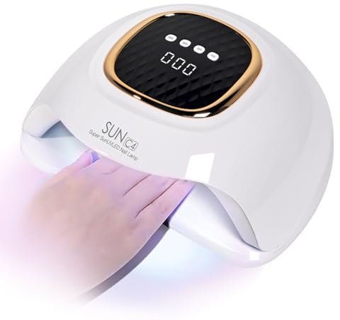 Lampada per unghie UV LED da 248 W, lampada per unghie in gel UV con 63 perle, sensore automatico e 4 impostazioni del timer, perfetta per casa e salone (C4)
