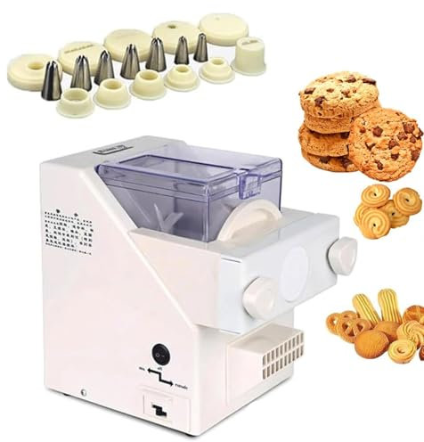 BDJSN Macchina per Biscotti da 180 W per Uso Domestico, Macchina per Biscotti Automatica da 50-60 Giri/min con Stampo per Biscotti, Macchina per Biscotti Multifunzionale per Casa, Scuola
