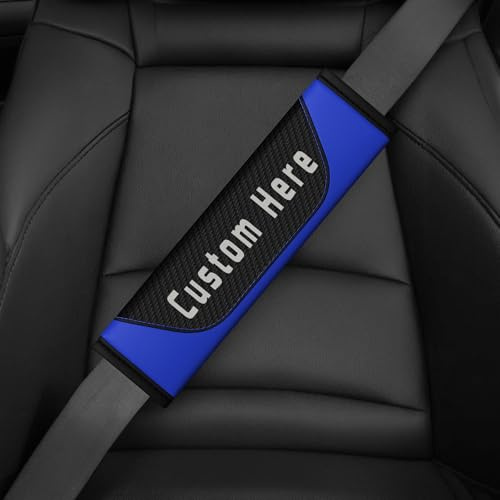 Custom Seat Belt Cover Pad & Cushion – Personalized Carbon Fiber Seatbelt Shoulder Strap Pad for Kids, Women & Adults – Seatbelt Pads Covers Universal Fit for Car, SUV & Truck