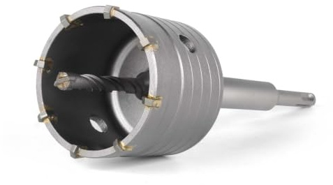 BINOTA Sierra Corona Hormigón 68mm Profesional | Broca carburo tungsteno Vástago SDS-Plus 160mm Centrado cruz Hormigón Ladrillo Piedra Mampostería