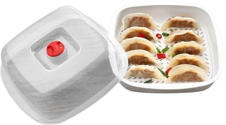 -Dampfkorb – 20,8 x 20,8 x 8,5 cm, Speisenwärmer, Schnellkochplatte, Schlafsaal, Wohnung, Büro, Mittagessen, Meeresfrüchte, Geflügel, Dim Sum, Teigtasche, Nudelkessel, Abtropfsieb