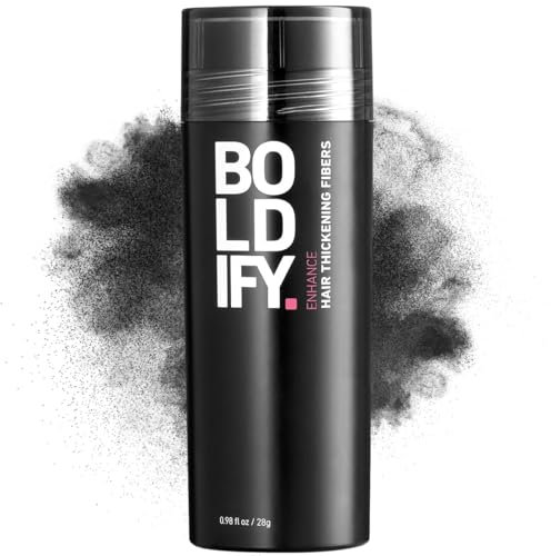 BOLDIFY Hair Fibres (28g) - Fill In Thinning and Fine Hair for an Instantly Fuller, Thicker Look - 14 Shades for Women and Men - Black