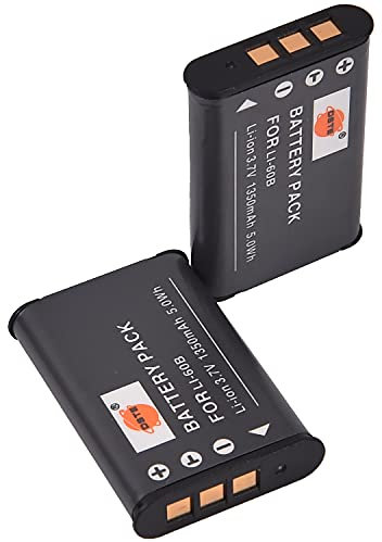 DSTE 2-Pack Ersatz Batterie Akku Kompatibel für Olympus Li-60B FE-370 Pentax D-LI78 Optio L50 M50 M60 S1 V20 W60 W80 Nikon EN-EL11 Coolpix S550 S560 Ricoh DB-80 R50 Sanyo DB-L70 Xacti VPC-E10 Kamera