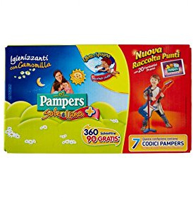 Pampers Sole e Luna Salviettine, 360 Pezzi