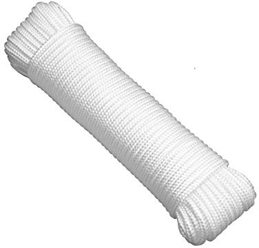 Gardzen 72' x φ1/4 White Rope, UV Resistant Rope for Flag Pole, Clothes line, Camping Tent, Canoes, Tree Work