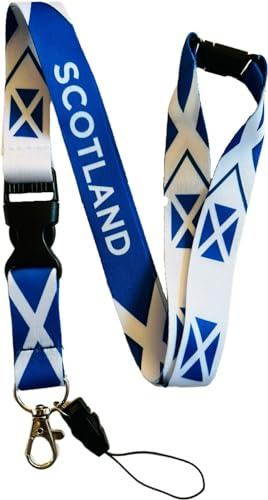PAC Supplies Global European Country Lanyard/Badge Holder With Safety Breakaway & Detachable Clip (1, Scotland)