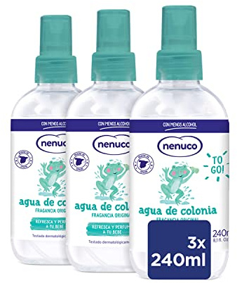 Nenuco Agua de Colonia recomendado para Bebés, Fragancia Original - Formato Spray 3x240 ml